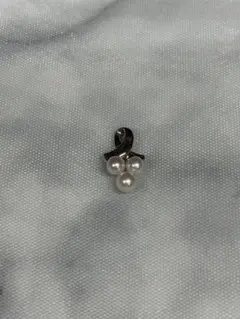 アコヤ真珠 本真珠 3粒パール ネックレス ペンダント 5.6mm SILVER