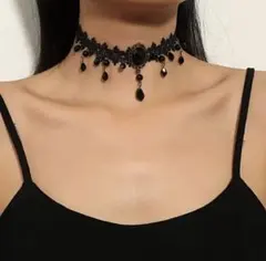 ブラックゴシックレースチョーカー