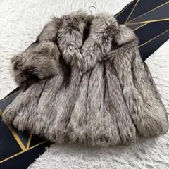 サガロイヤル 金サガ シルバーフォックス コート 肉厚 本毛皮 AA808
