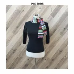 PaulSmith ポールスミス ボーダー スカーフネック サマーニット 七分袖