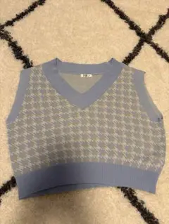 Rafraf ライトブルー ニットベスト　服