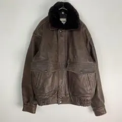 レザージャケット　A-2 G-1 牛革　ボリューム　短丈　Y2K　ブルゾン