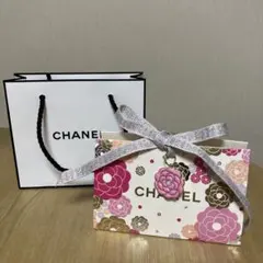 シャネル　ショップ袋　ギフトボックス　カメリアチャーム付き