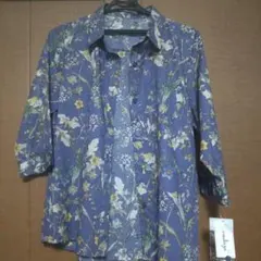 unadizu 花柄 チュニック 五分袖 七分袖