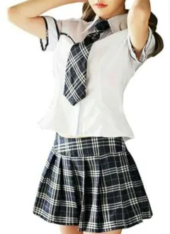 [Koars]未使用  3点セット トップス スカート ネクタイ コスプレ*