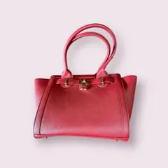 セシルマクビー　レッド ハンドバッグ