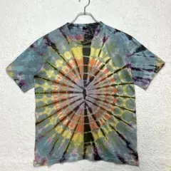 n71　COTTON CLUBS【M】黒 桃色 黄 半袖Tシャツ タイダイ