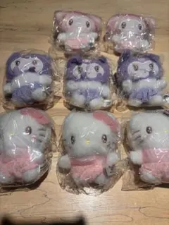 サンリオキャラクターズ クロミ　マイメロディ　 キティぬいぐるみボールチェーン3