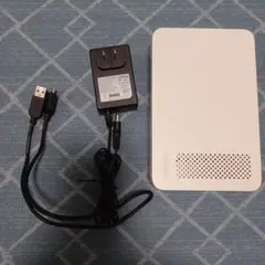 外付けハードディスク ホワイト ACアダプター付き　ジャンク品