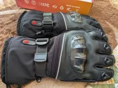 電熱グローブ 黒 大容量バッテリー10,000mAh2個 シンサレートで暖かい！