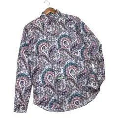 m626-26 イタリア製 ETRO エトロ ペイズリー 総柄 長袖 シャツ