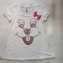 LIZ LISA doll 半袖Tシャツ リボン ラメプリントのサムネイル