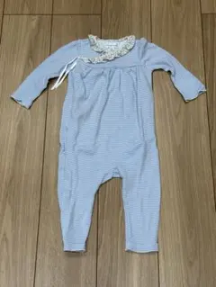 【美品】Ralph Lauren ストライプロンパース 3M