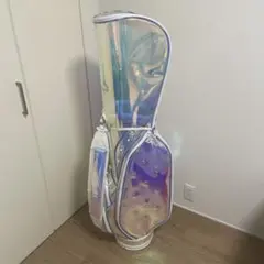 【希少】 HONMA 本間ゴルフ スケルトンキャディバッグ オーロラ/レインボー HONMA】本間ゴルフ『スケルトン クリアキャディバッグ 5分割 47