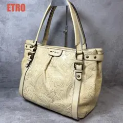ETRO エトロ マルゴット ペイズリー ショルダーバッグ イエロー系 型押しのサムネイル
