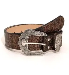 ウエスタンベルトブラウン ブリンブリンアメカジ古着グランジy2kヴィンテージ茶