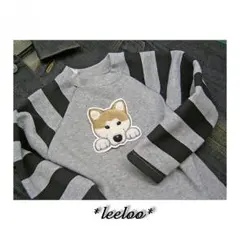 ★秋田犬★アップリケ刺しゅう★犬ワッペン★茶白