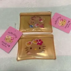 ☆日焼けキティ　フラットポーチ　2個セット☆