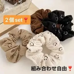 ヘアアクセ ヘアゴム シュシュ ホワイト 髪留め 韓国