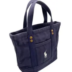 POLO RALPH LAUREN トートバッグ ネイビー キャンバスのサムネイル