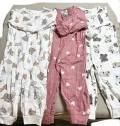 H&M 長袖カバーオール　75サイズ　3着セット