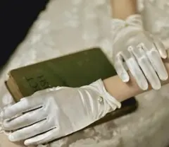 ウェディンググローブ ショート サテン