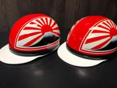 コルク半　カスタム　富士日章　三つボタン　白赤　文字あり　セット　高級クリヤ コルク半カスタム富士日章白赤文字ありセット高級クリヤ送料無料