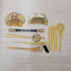 べっ甲風 鼈甲 櫛 くし 簪 かんざし セット 和装小物 和装 着物 留袖 振袖