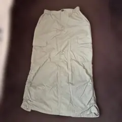 GUカーゴロングスカートカーキ