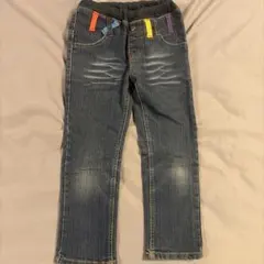 110サイズ ダークブルー ストレートパンツ