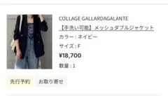 COLLAGE GALLARDAGALANTE メッシュダブルジャケットのサムネイル