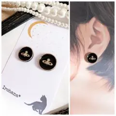 惑星★プラネット ピアス イヤリング ラウンド ゴールド NANA