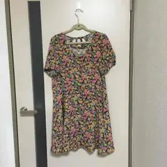 花柄ワンピ