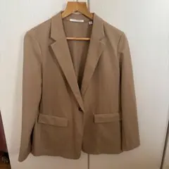 ユニクロ　テーラードジャケット　ベージュ　L