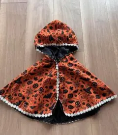 ハロウィン柄オレンジポンチョ