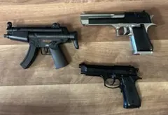 10禁電動ハンドガン ジャンク3種セット MP5K デザートイーグル M92Fのサムネイル