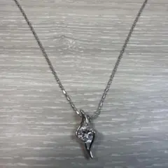 新品ストーンモチーフ ネックレス シルバーカラー