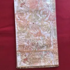華やかな花柄の袋帯 ピンクゴールド
