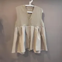 GREEN LABEL RELAXING ノースリーブチュニック ベージュ