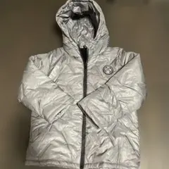 新品未使用 ダウンジャケット グレー 7Y 130 裏ボア
