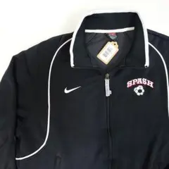【古着】　ナイキ　トラックジャケット　サッカー刺繍　ブラック