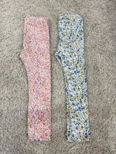 ユニクロ　レギンス　10分丈　花柄　100cm