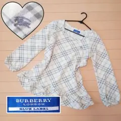 【即発送】BURBERRY バーバリー カットソー ノバチェック ペプラム