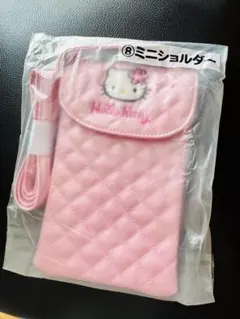 ハローキティくじ ピンクキルティング　ミニショルダー スマホショルダー