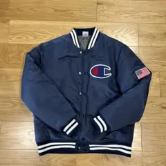 Champion スタジャン L ネイビー