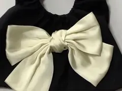 バイカラー　かわいいバッグリボン付　クシュクシュデザイン　ミニかばん