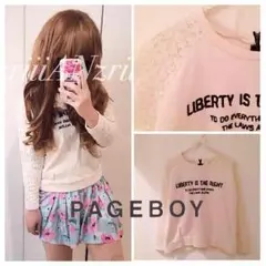 used【袖レース刺繍tops】4045