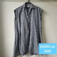 シューラルー　半袖チェックチュニック　　コットン100% ゆったり　ワンピース