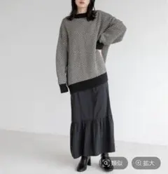 ローリーズファーム　ニット　ティアードキャミ　セットアイテム　ワンピース　黒