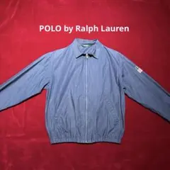 80s 緑タグ Ralph Lauren 星条旗ロゴ スウィングトップ ネイビー